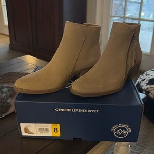 White Mountain Taupe Ankle Boots